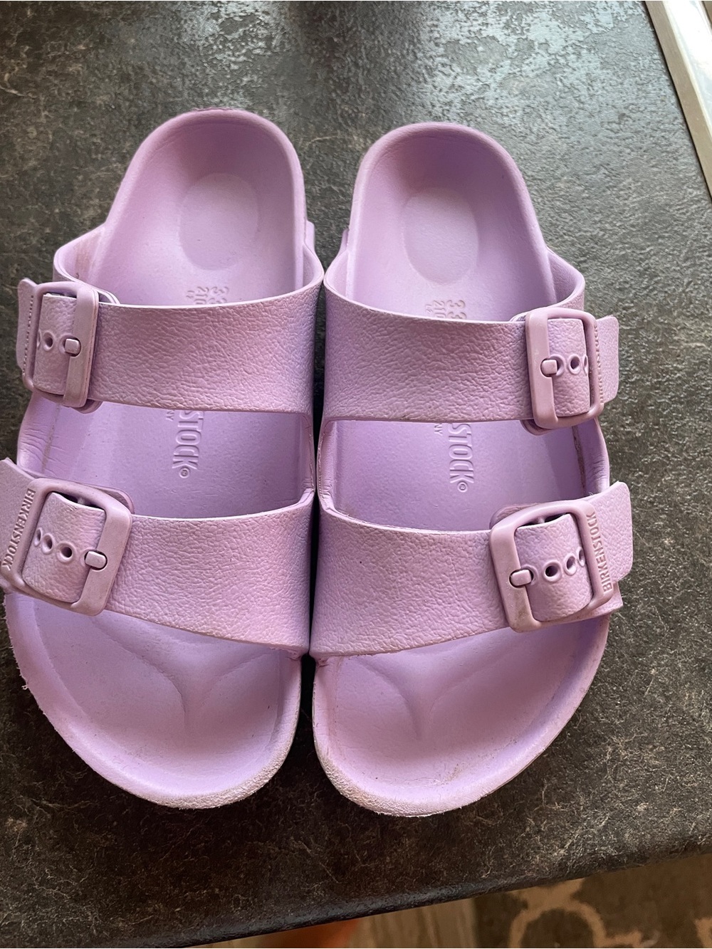 Kids Lilac Birkenstock’s Double-Strap Comfort Sandals